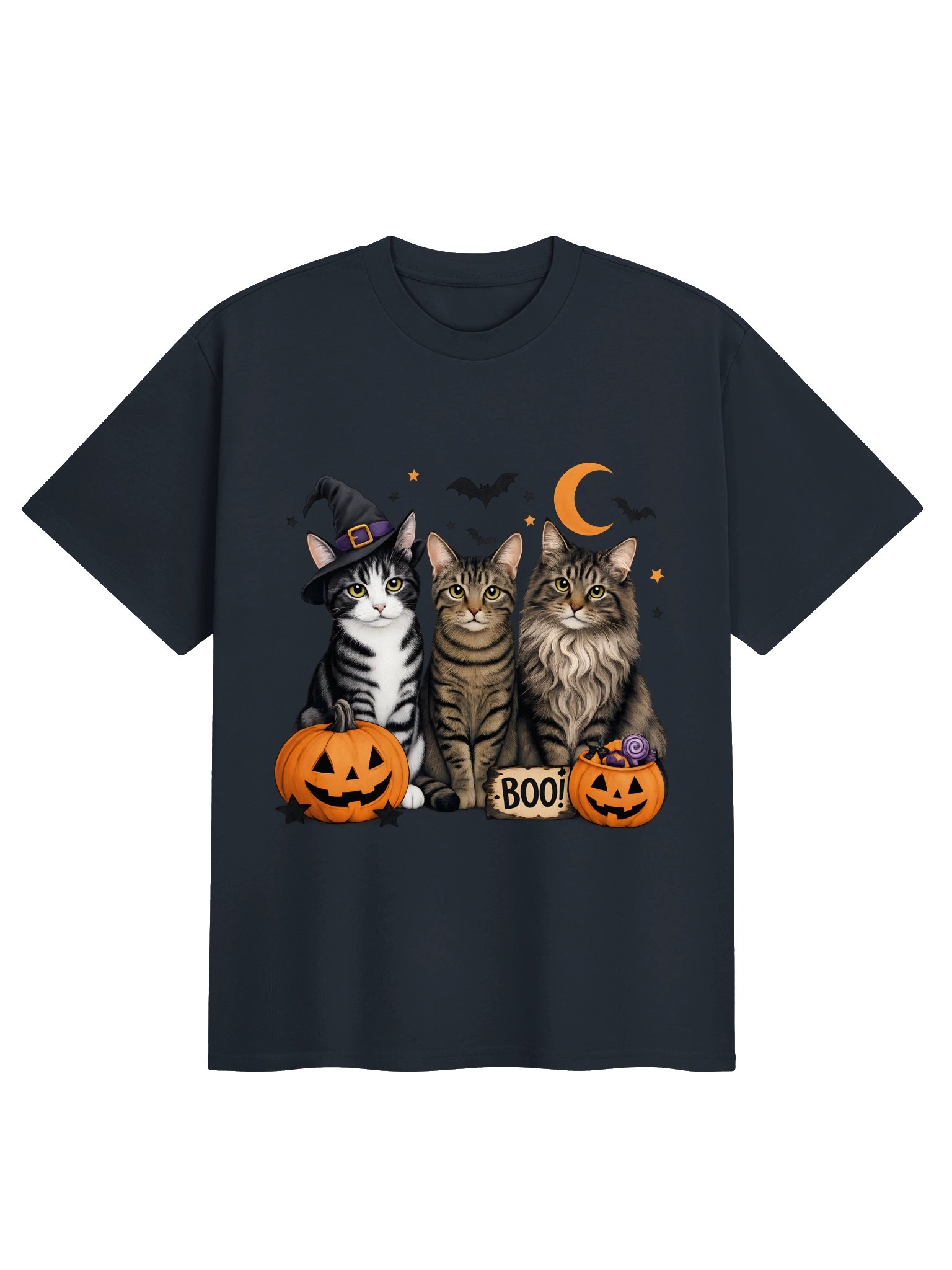 Cute Spooky Cat Trio T-Shirt product image (17)