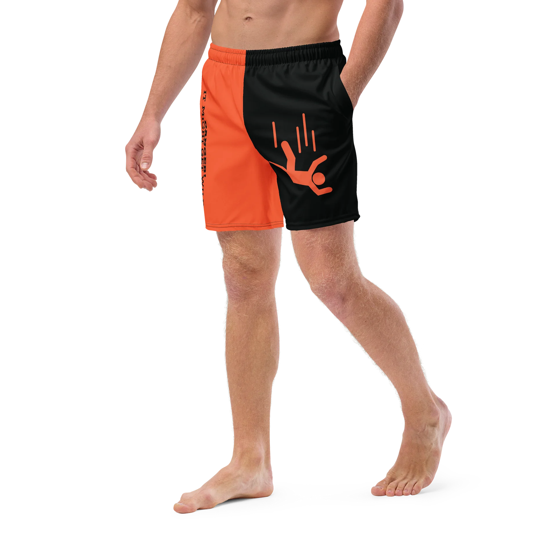 DANGER! - Black/Orange Swim Trunks product image (5)