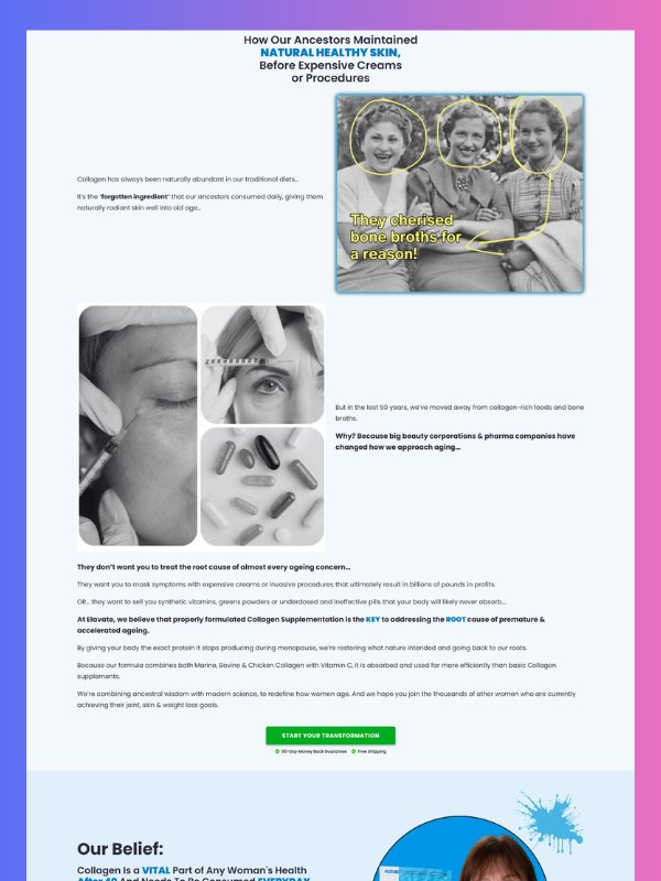 Supplement Product Page – Collagen & Beauty Wellness Template product image (4)