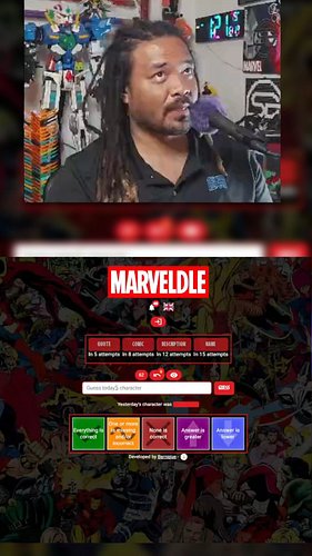 Comic Marveldle for Aug 18 - When a random meme answer is ACTUALLY the answer.... #comics #marvel #marveldle