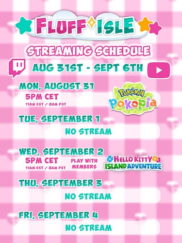 Next week there is no stream on Friday because I am traveling to Belgium for a fashion show with my brand @fluffy_tori 
But w...