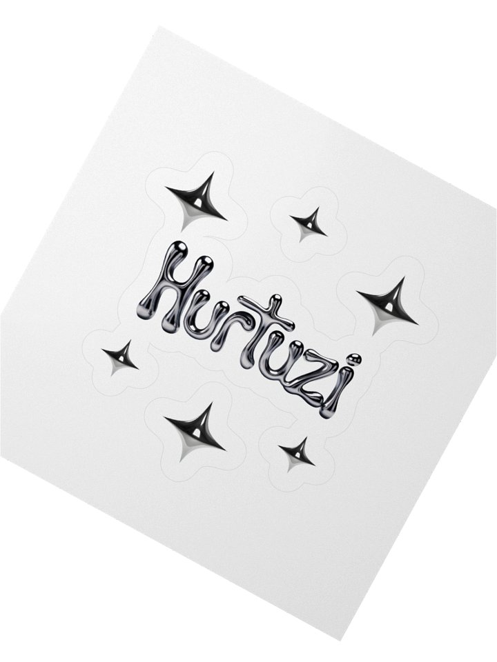 Liquid Chrome 'Hurtuzi' Kiss Cut Stickers product image (2)