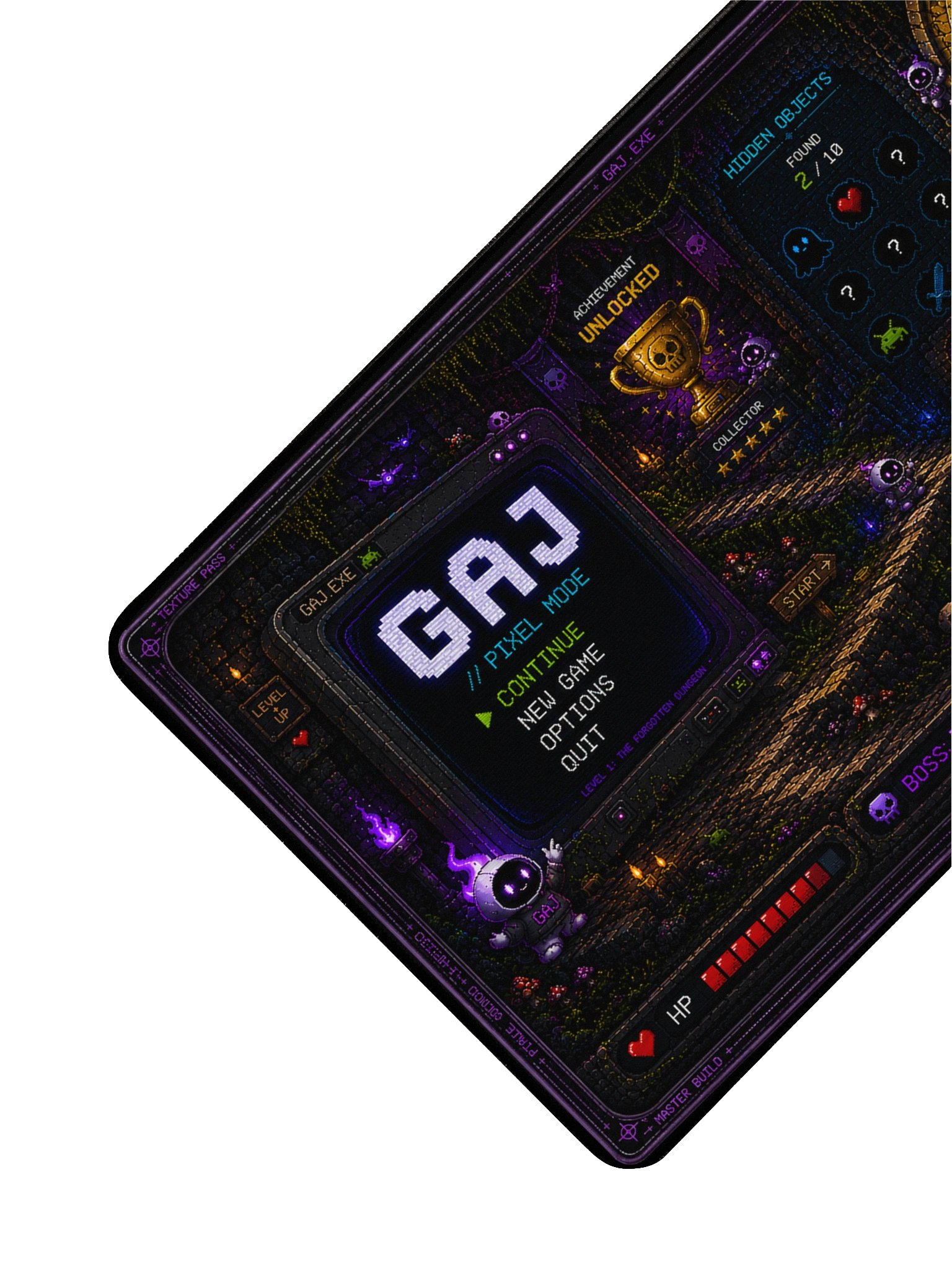 Dungeon Treasure Hunt – Pixel Mode Desk Mat product image (3)
