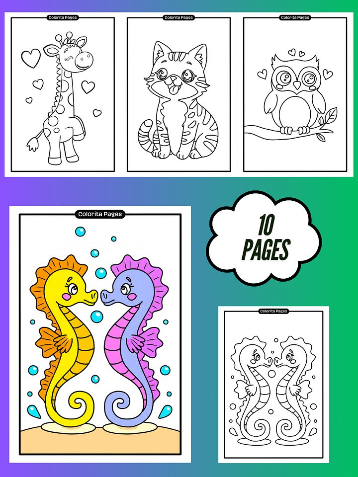 Cute Animals - Coloring Pages product image (1)