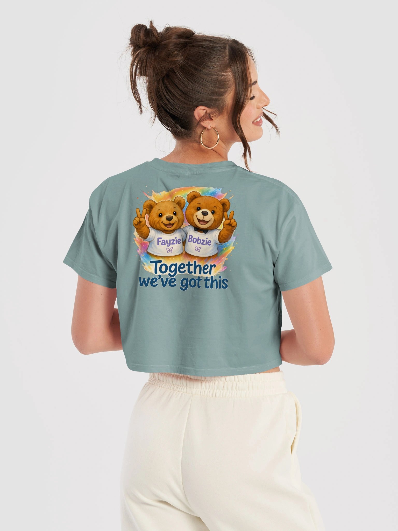 Fayzie & Bobzie Always Together Premium Crop Tee by FayzieBobs product image (2)