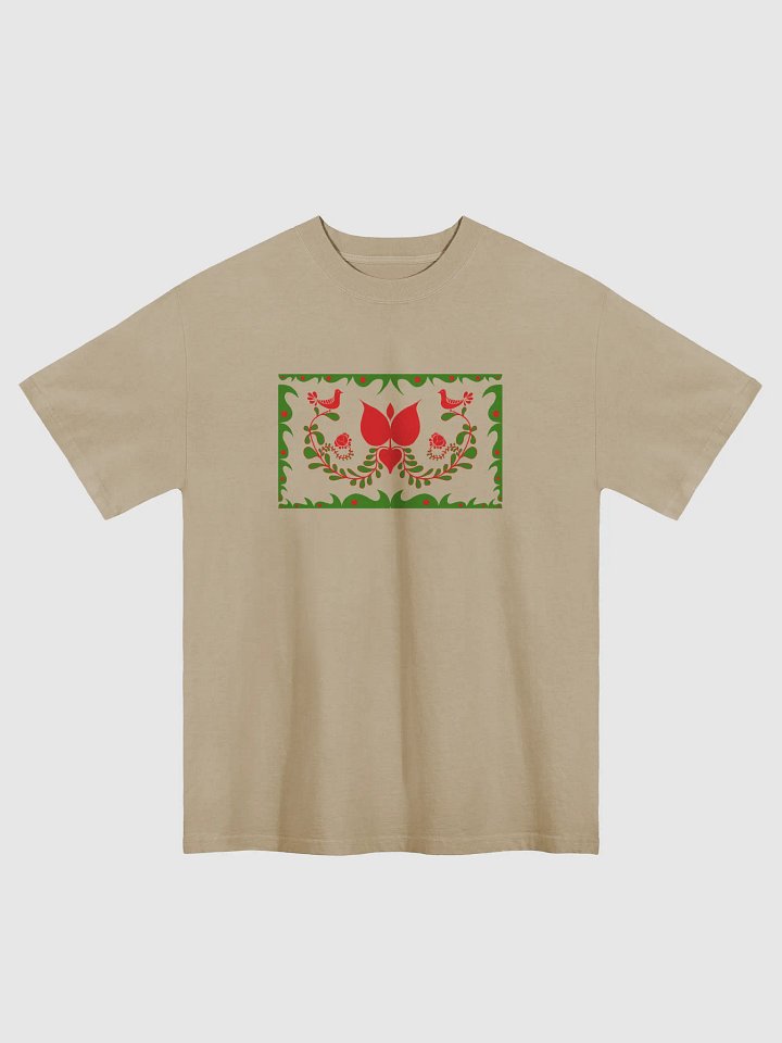 Hungarian Folk Art-Inspired Oversized T-Shirt product image (1)