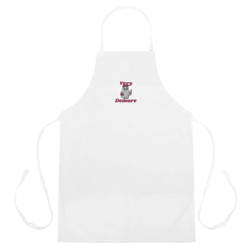 Very Demure Cute Ghost Embroidered Cooking Apron product image (3)