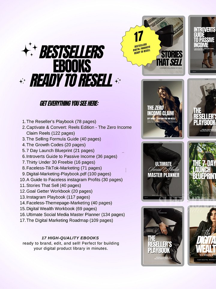 17 PLR eBooks | MRR PLR Bundle product image (2)