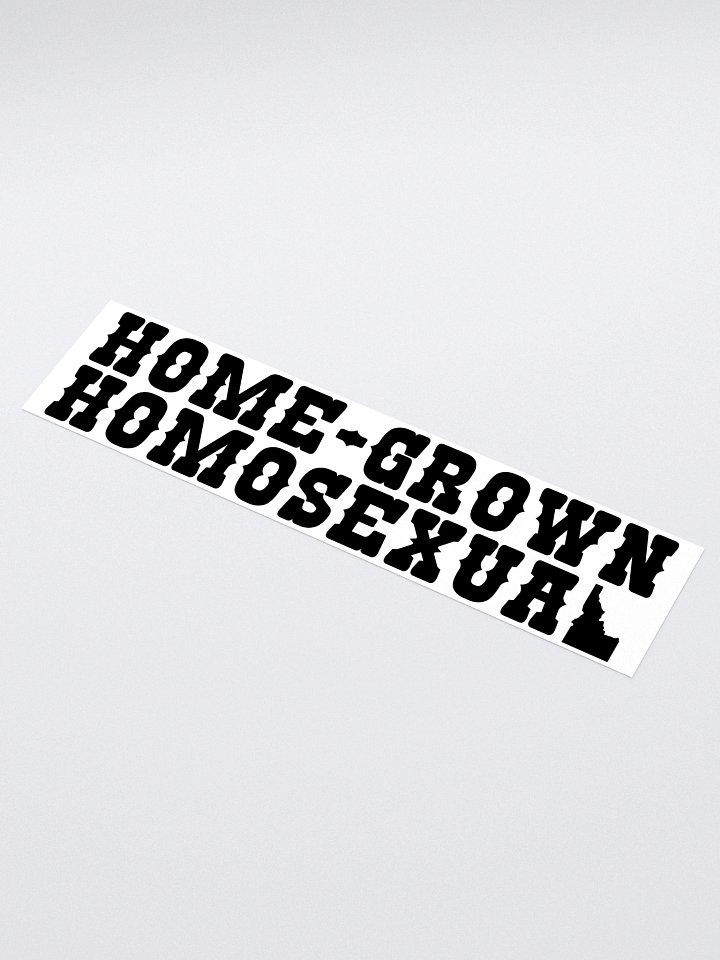 "HOME-GROWN HOMOSEXUAL" bumper sticker product image (1)
