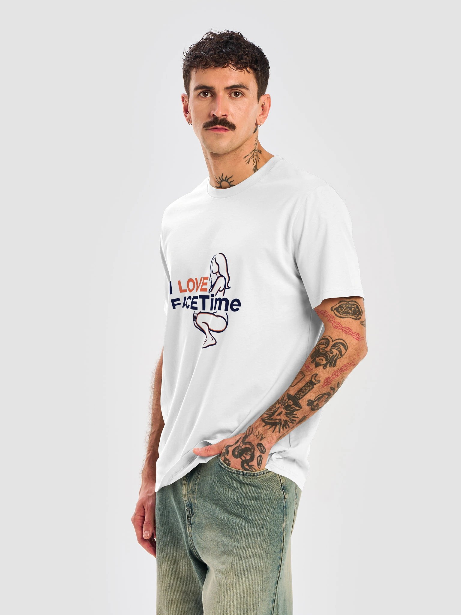 I Love FaceTime Novelty T-Shirt product image (6)