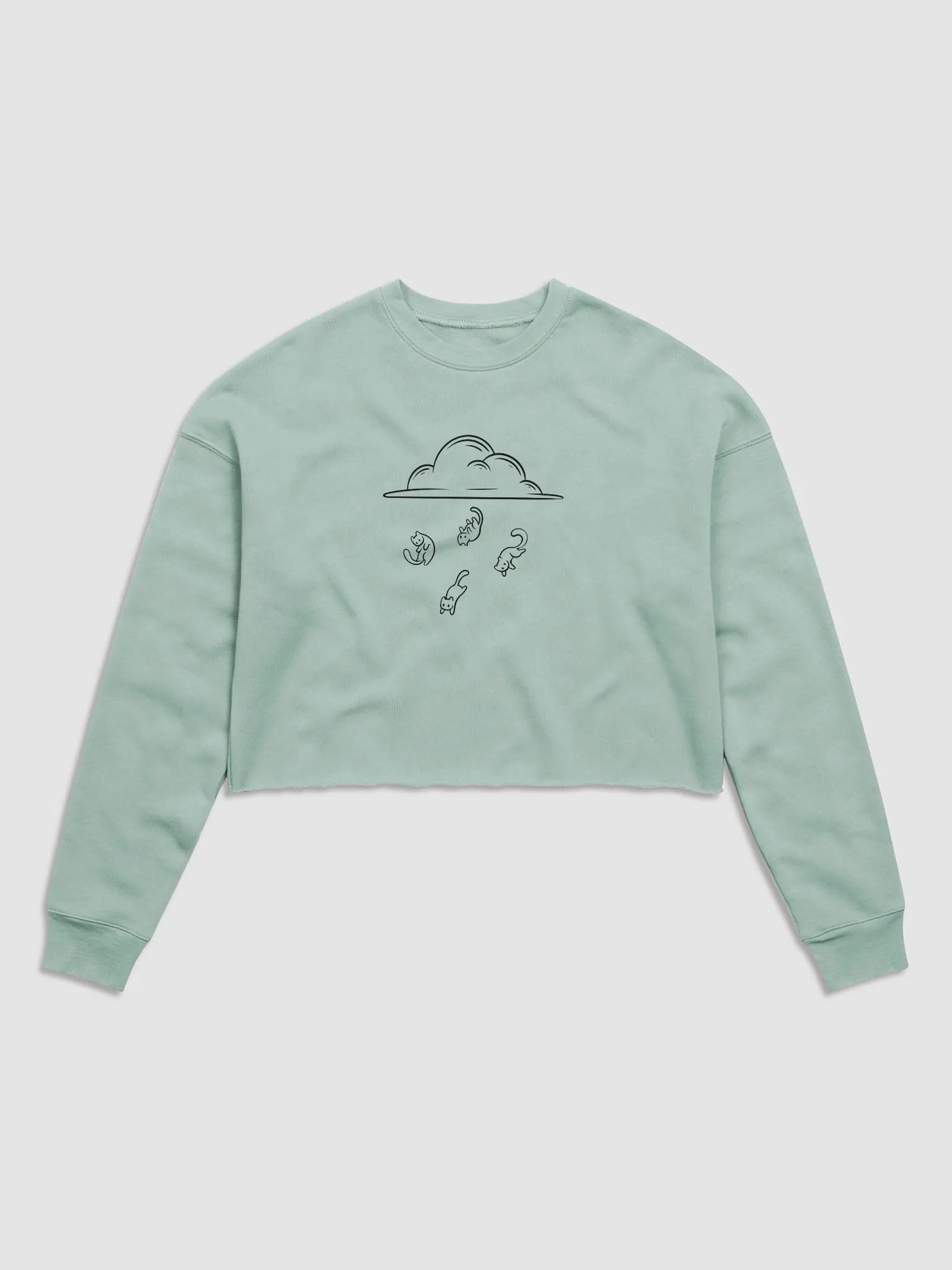 Raining With Cats Crop Sweatshirt product image (22)