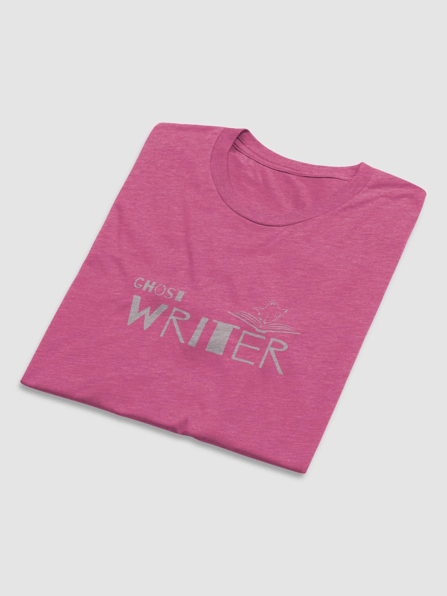 Ghost Writer Silver Text Spook Book Triblend T-shirt product image (64)
