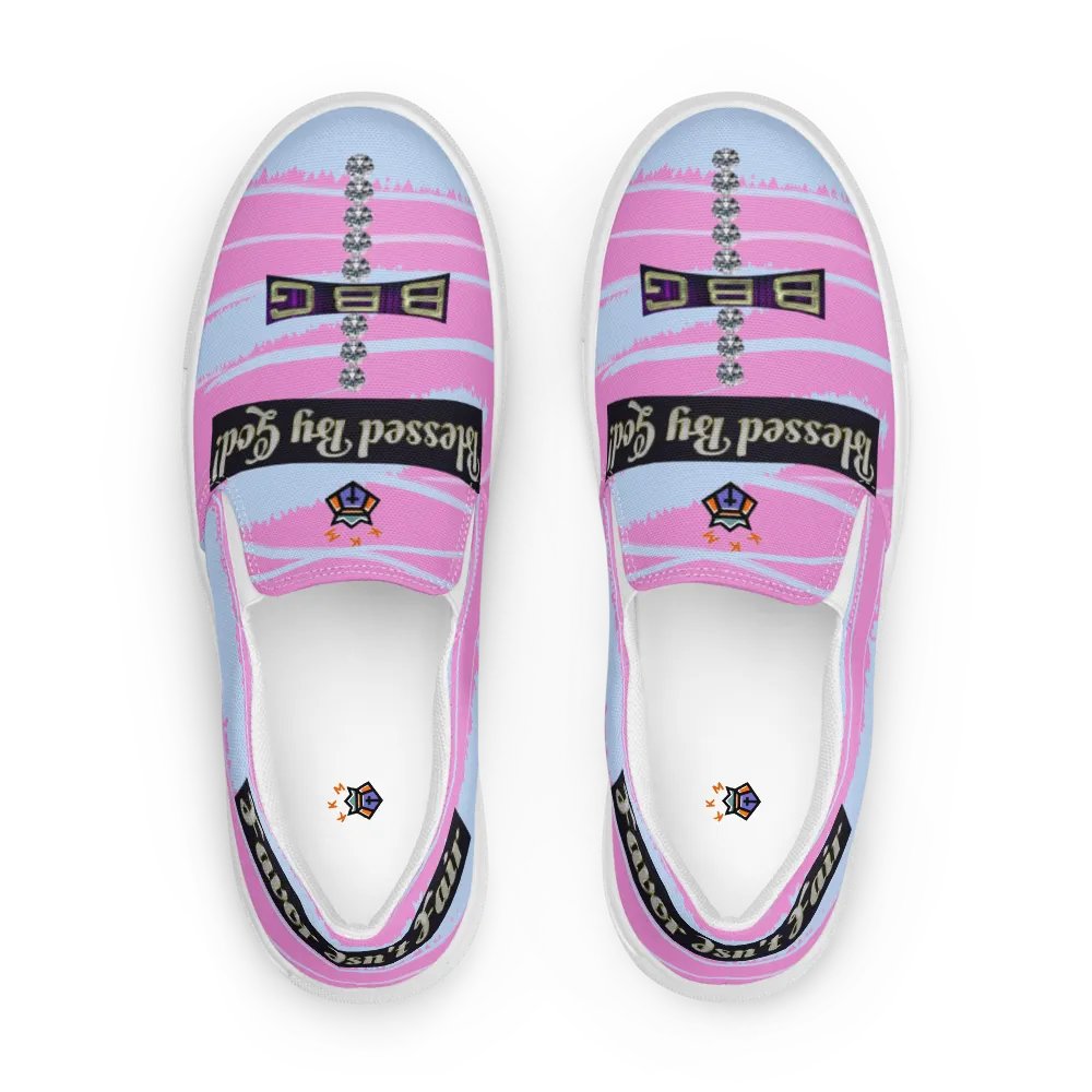 BBG Pink and Light Blue Women's Slip On product image (2)