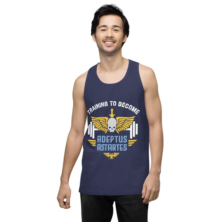 raining to Become Adeptus Astartes Men's Premium Gym Tank Top | Warhammer 40K Workout Style product image (16)