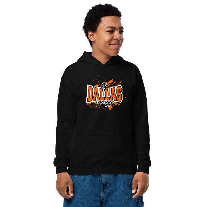 Big Dallas Energy Splash Gildan Youth Heavy Blend Hoodie product image (1)