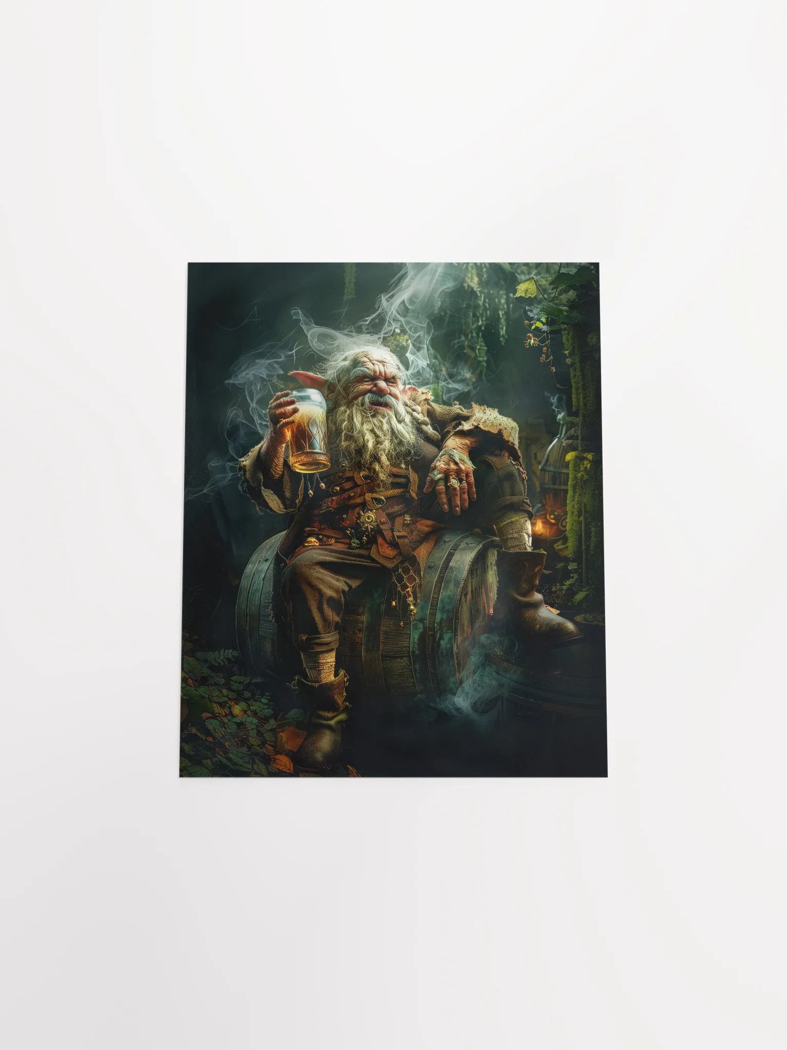 Elder elf drinking a beer - Poster product image (19)