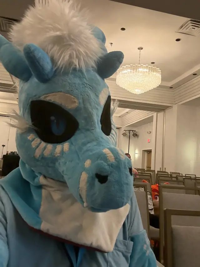 I am going to be performing a song titled Staring into the Sun on stage at the Michigan Anthro Weekend Varety Show this afternoon!! :D #maw #maw2026 #performer #dragon #throughashesandfires