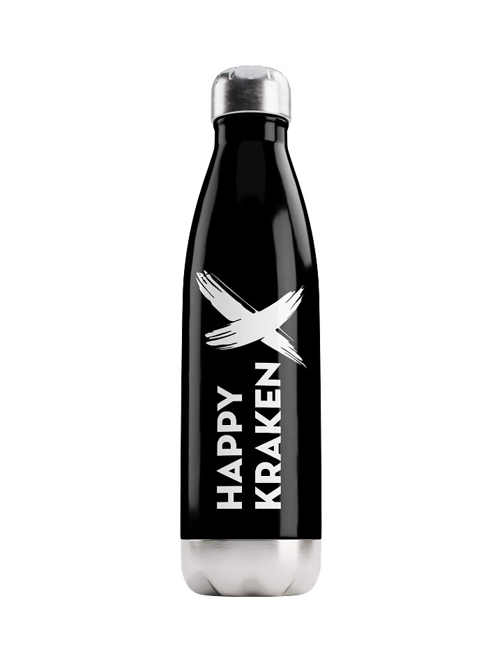Kraken Logo Stainless Steel Water Bottle (Black) product image (1)