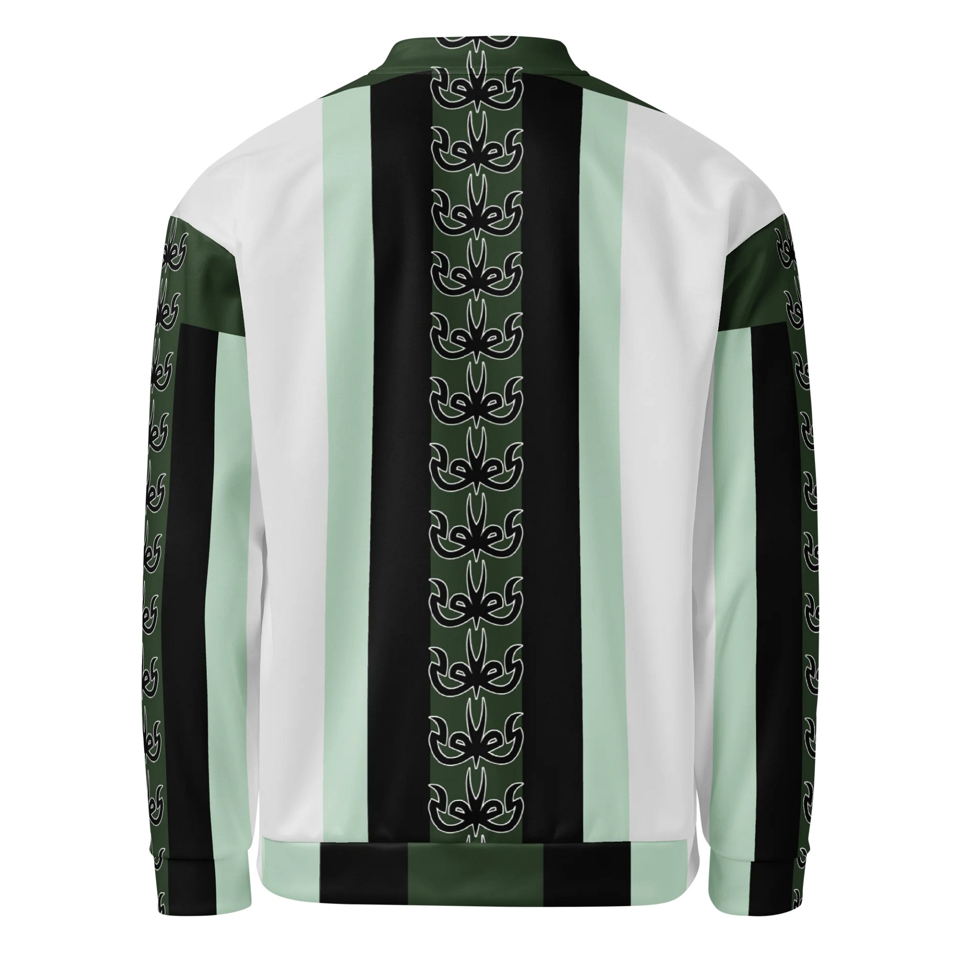Green Striped Delight Bomber Jacket product image (2)