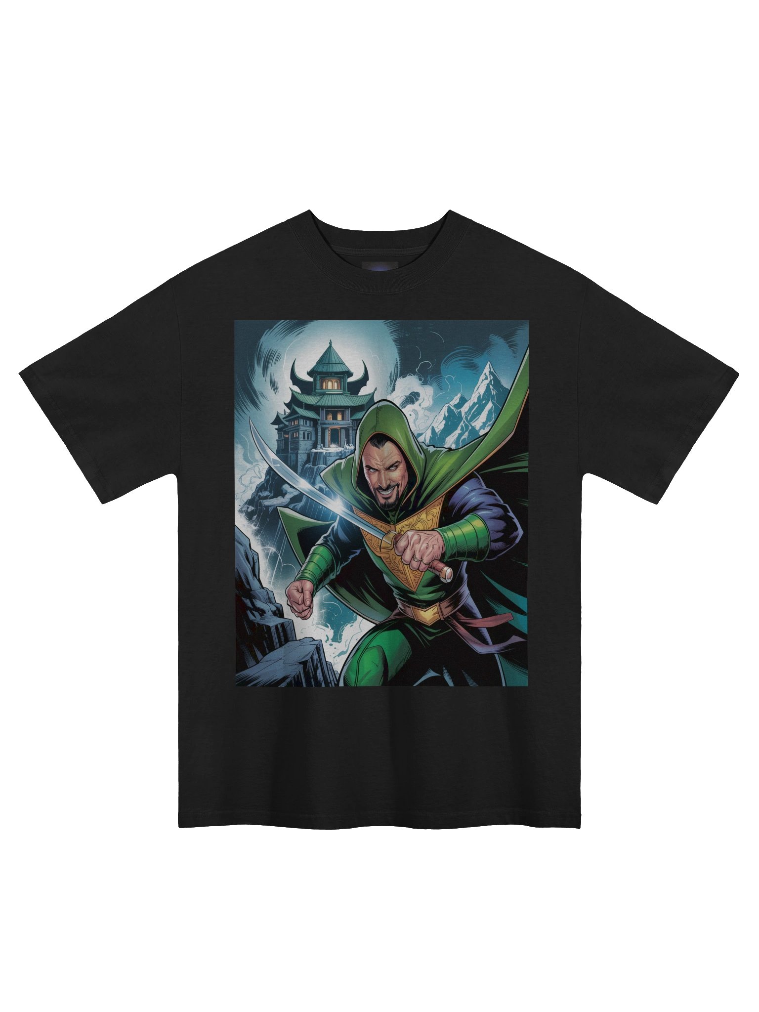 Demon's Fury: Ra’s Al Ghul Inspired Oversized Faded T-Shirt product image (3)