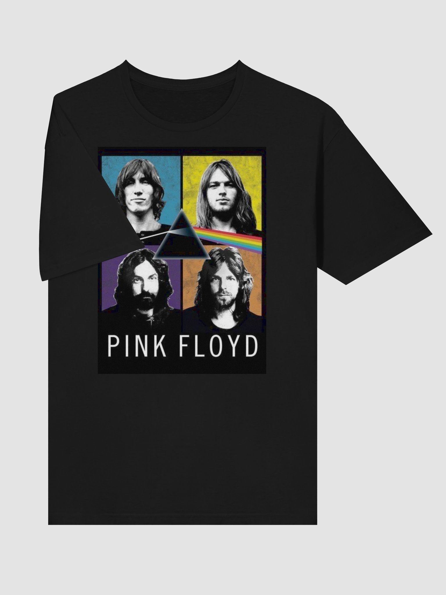 Pink Floyd Band Prism Portrait T-Shirt | Dark Side of the Moon Members Graphic Classic Rock Tee product image (3)