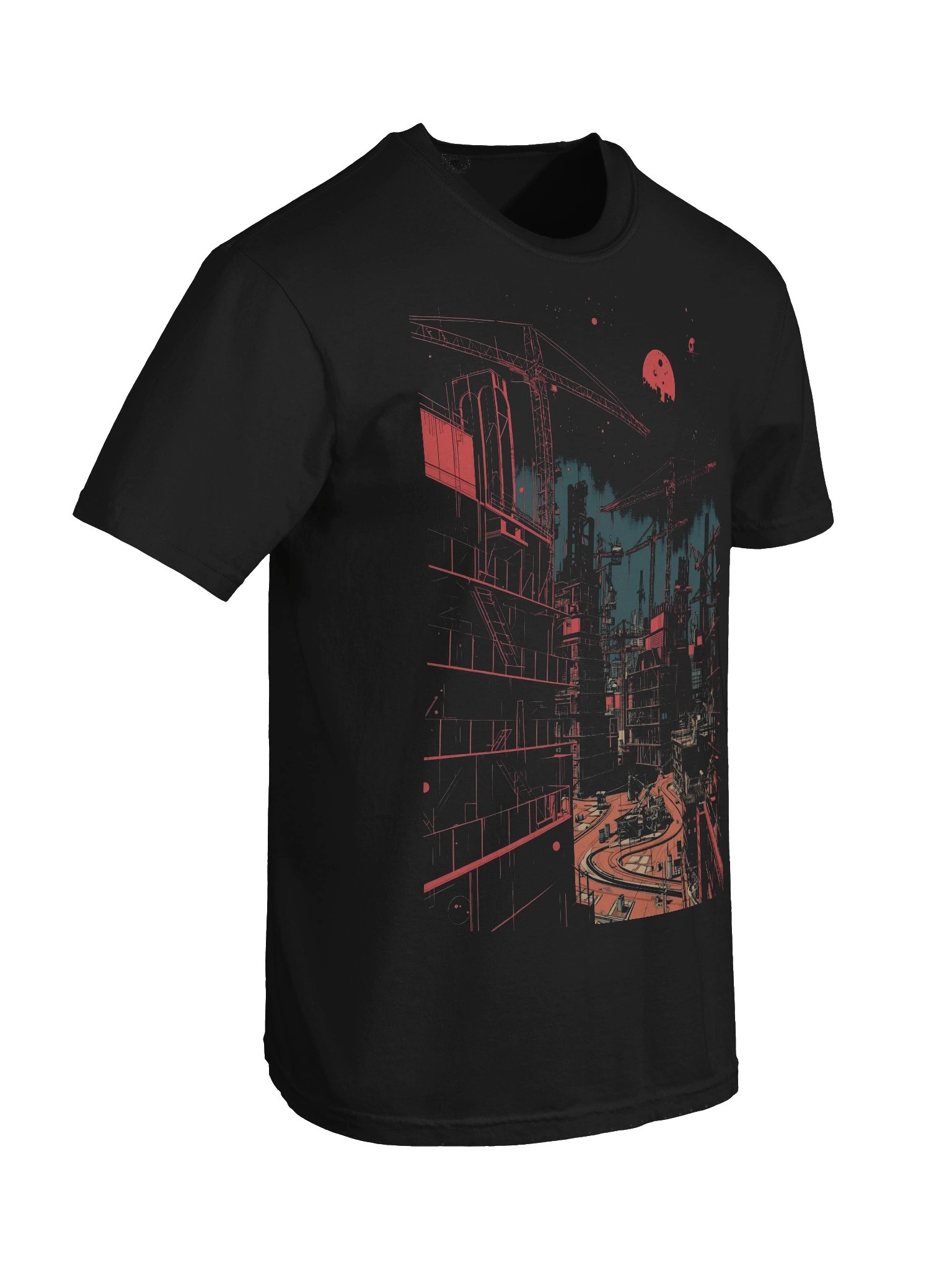 Red Moon Constructionscape Heavyweight T-Shirt product image (4)