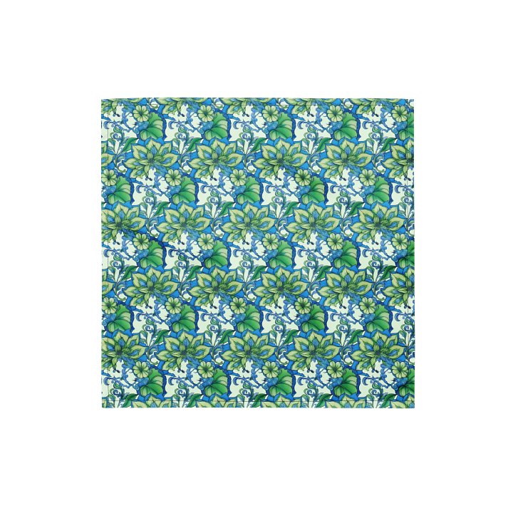 Cool Blue Florals - Bandana product image (1)