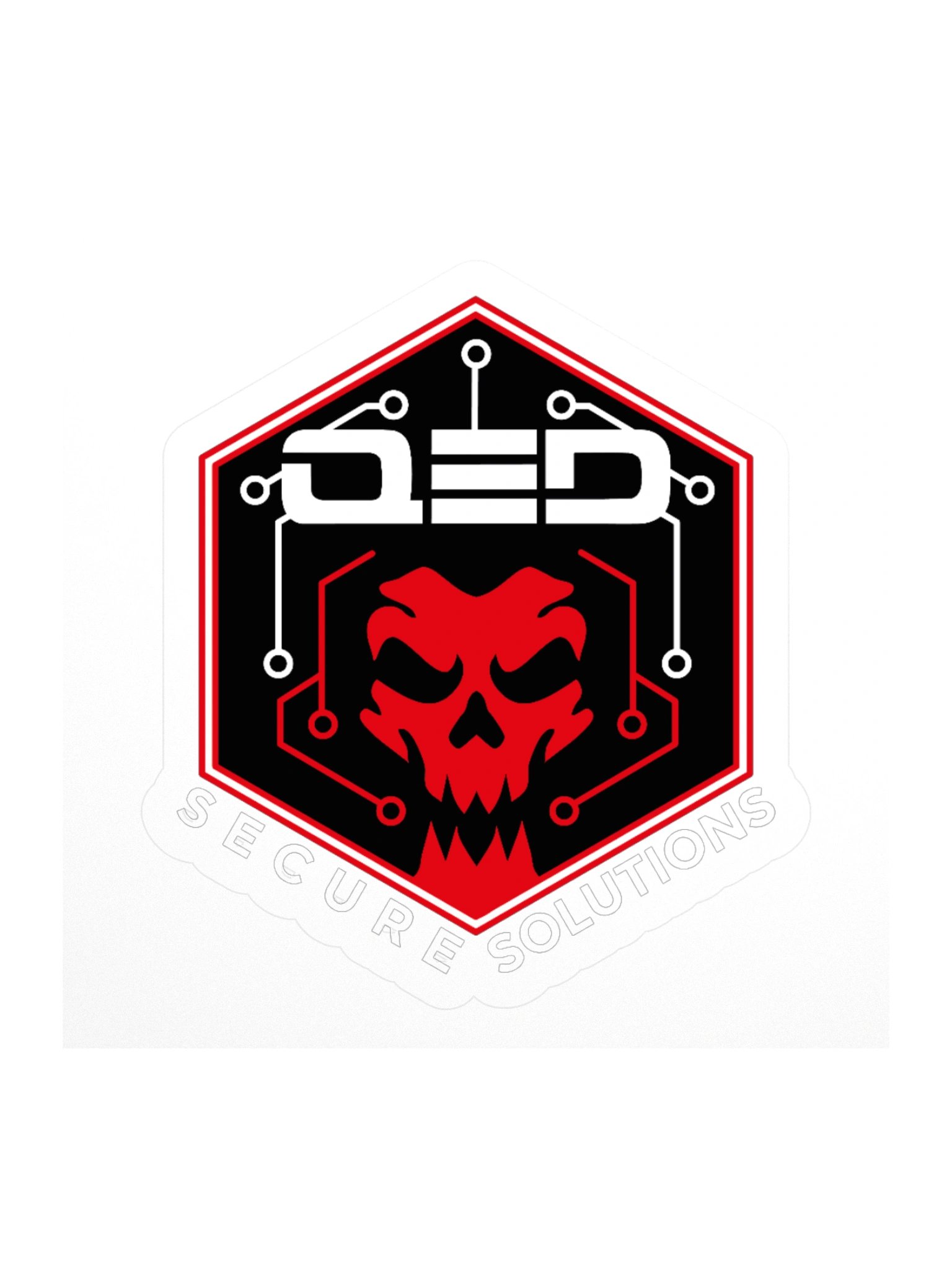 QED Red Skull Sticker product image (1)