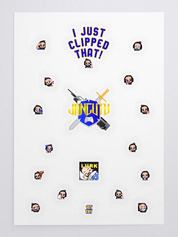 Jangutu Sticker Sheet: Logo & Emote Extravaganza! product image (1)