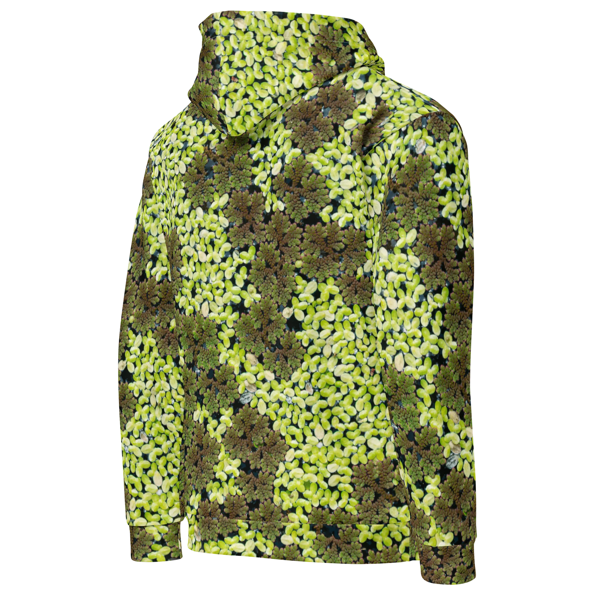 Verdant Life All-Over Print Unisex Cotton Streetwear Hoodie product image (4)