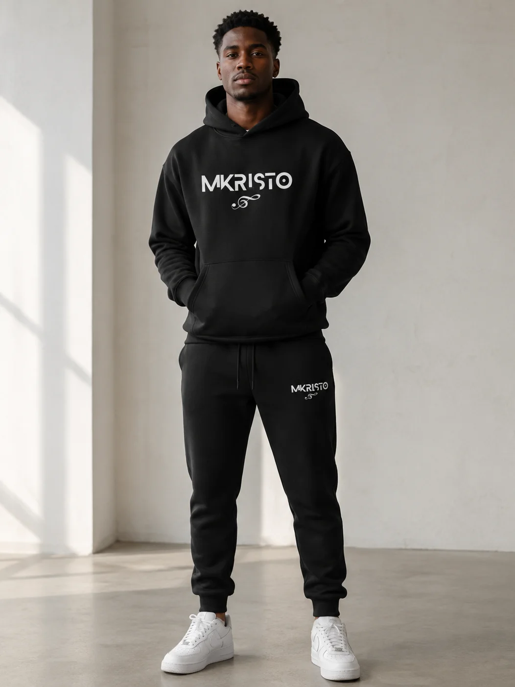 Black MKRISTO Signature Hoodie & Jogger Set product image (2)