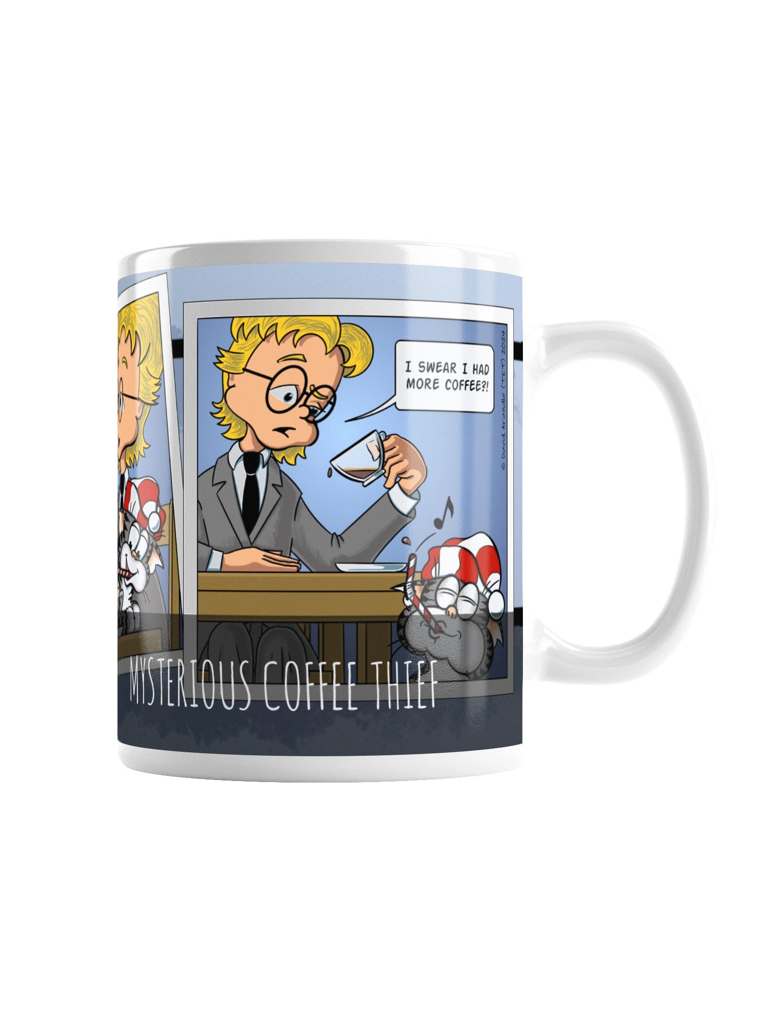 Resident Dragon Comic Mysterious Coffee Thief Three-Panel Mug product image (3)