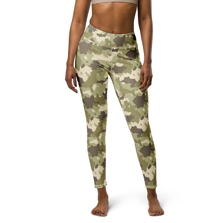 Camouflage Couture High-Waisted Leggings - Desert Tactical Pattern product image (1)