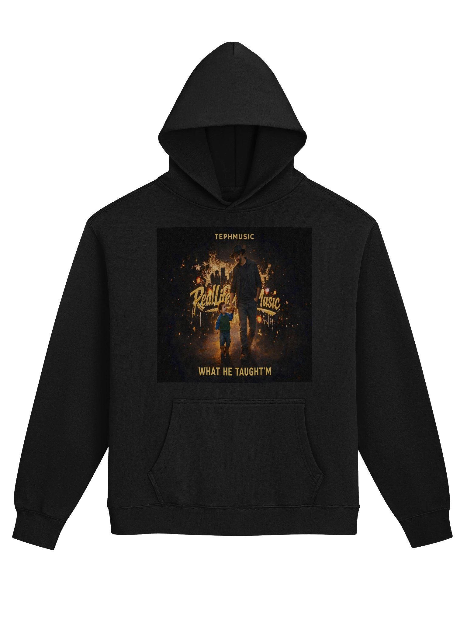 What He Taught’m Cover Art Hoodie W/Logo on the upper Back product image (1)