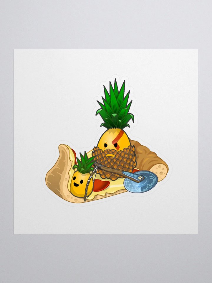 Kratos Pineapple Pizza Sticker product image (1)