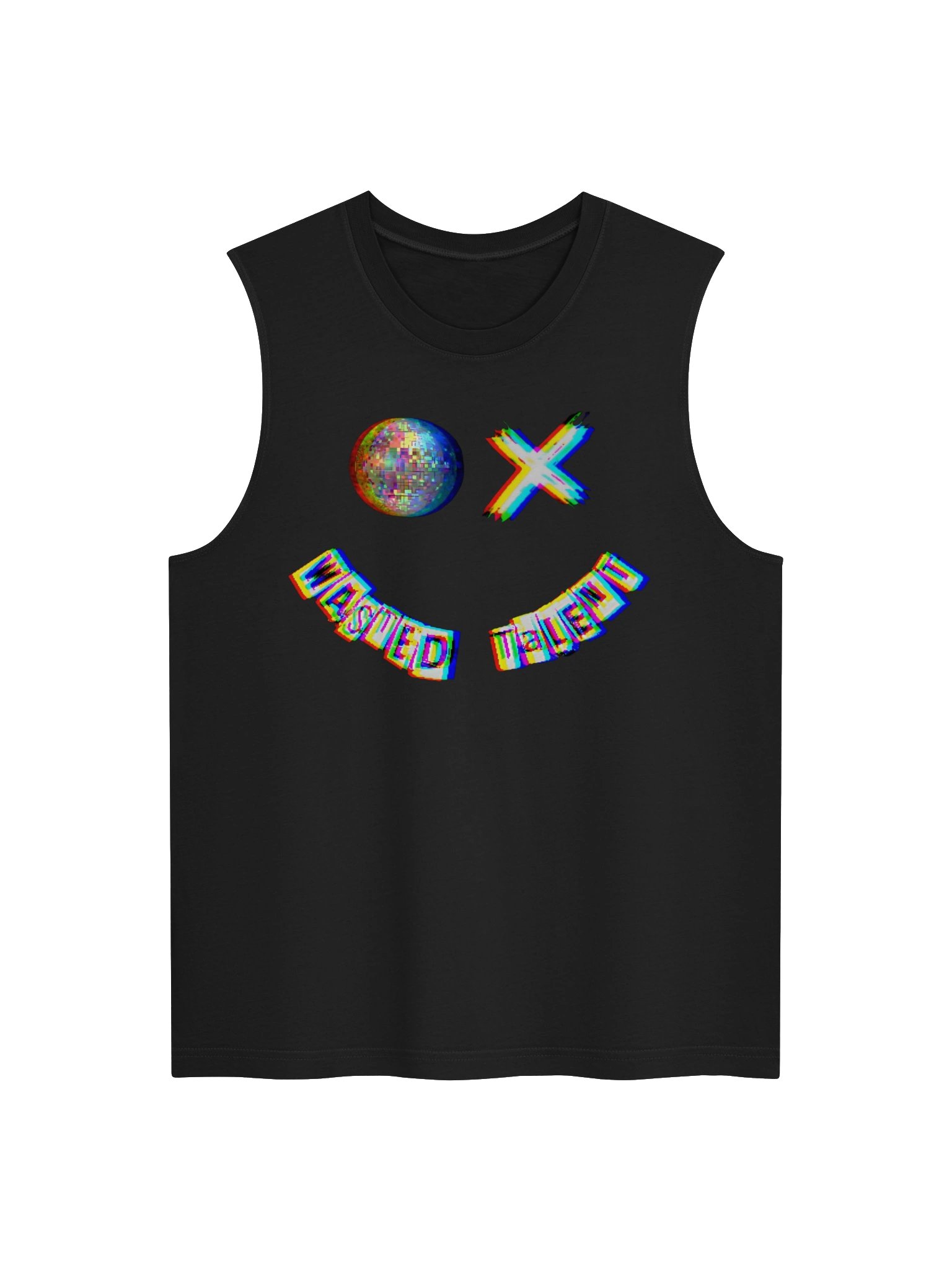 Wasted Talent OG Glitch Smiley Tank - Unisex product image (1)