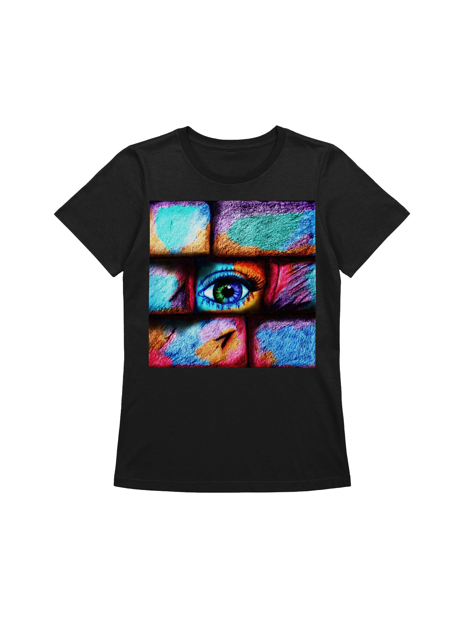 "Eye behind wall" T-Shirt. Women's Bella+Canvas Supersoft Relaxed-fit T-Shirt product image (1)
