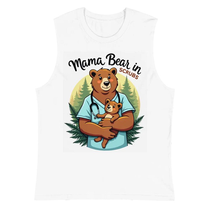 Mama Bear in Scrubs Muscle Tank product image (2)