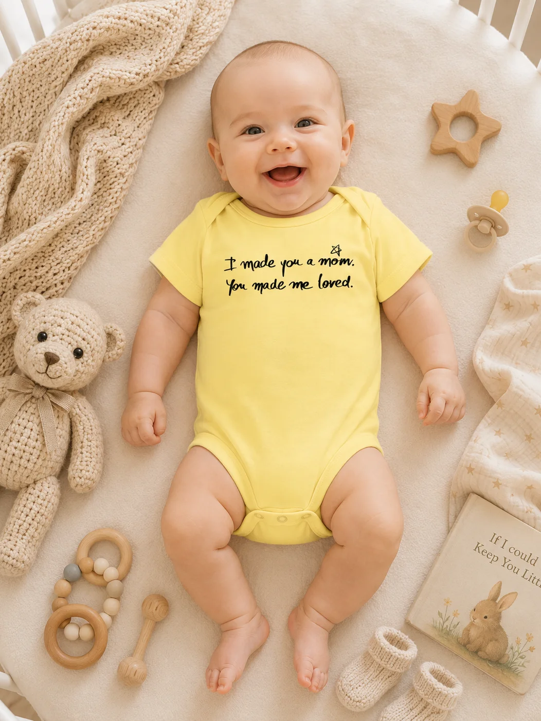 Meaningful Baby Bodysuit Handwritten Quote New Mom Gift Baby Shower Gift First Mother's Day Outfit Sentimental Newborn Onesie product image (5)