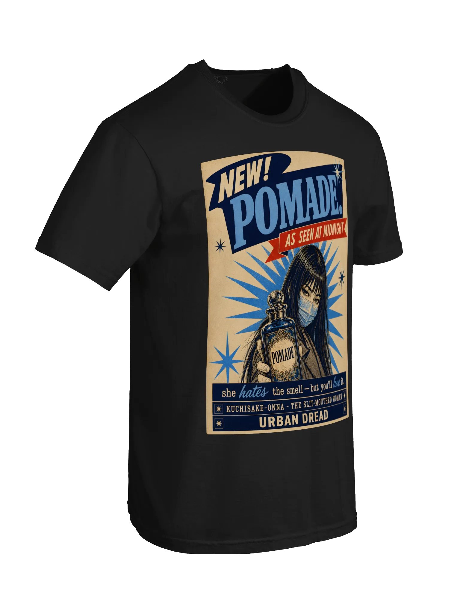 New Pomade — 1950s Kuchisake-Onna Ad T-Shirt product image (5)