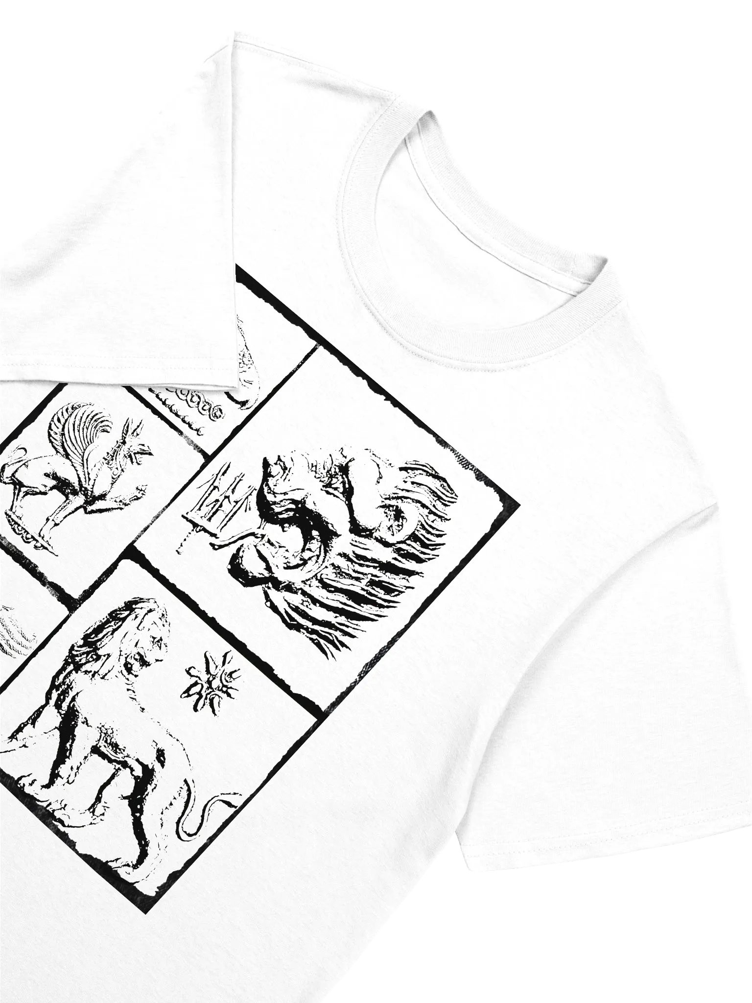 Lion versus Griffin Eternal Fight, White T-shirt product image (5)