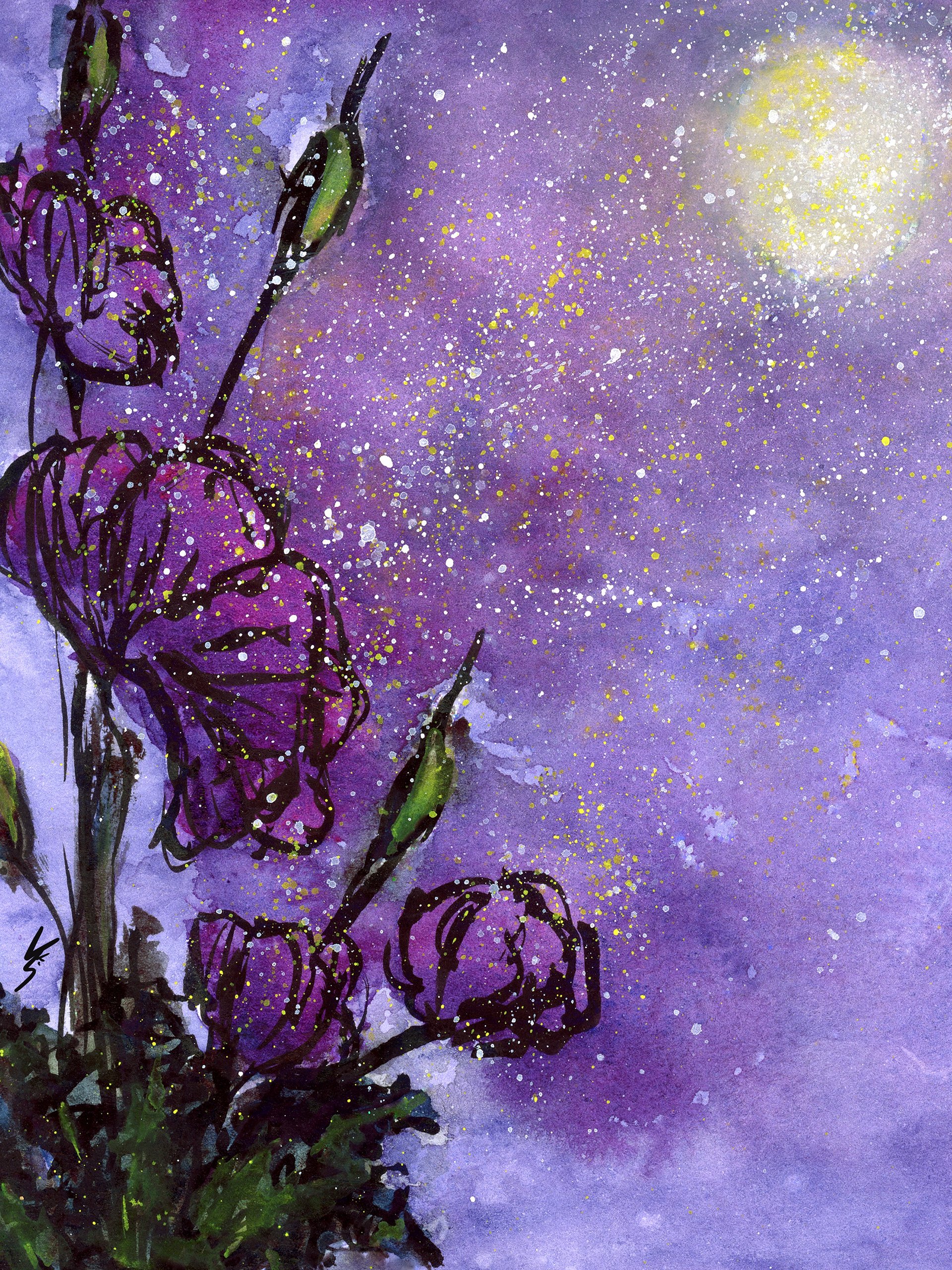 Purple Flowers Print product image (2)