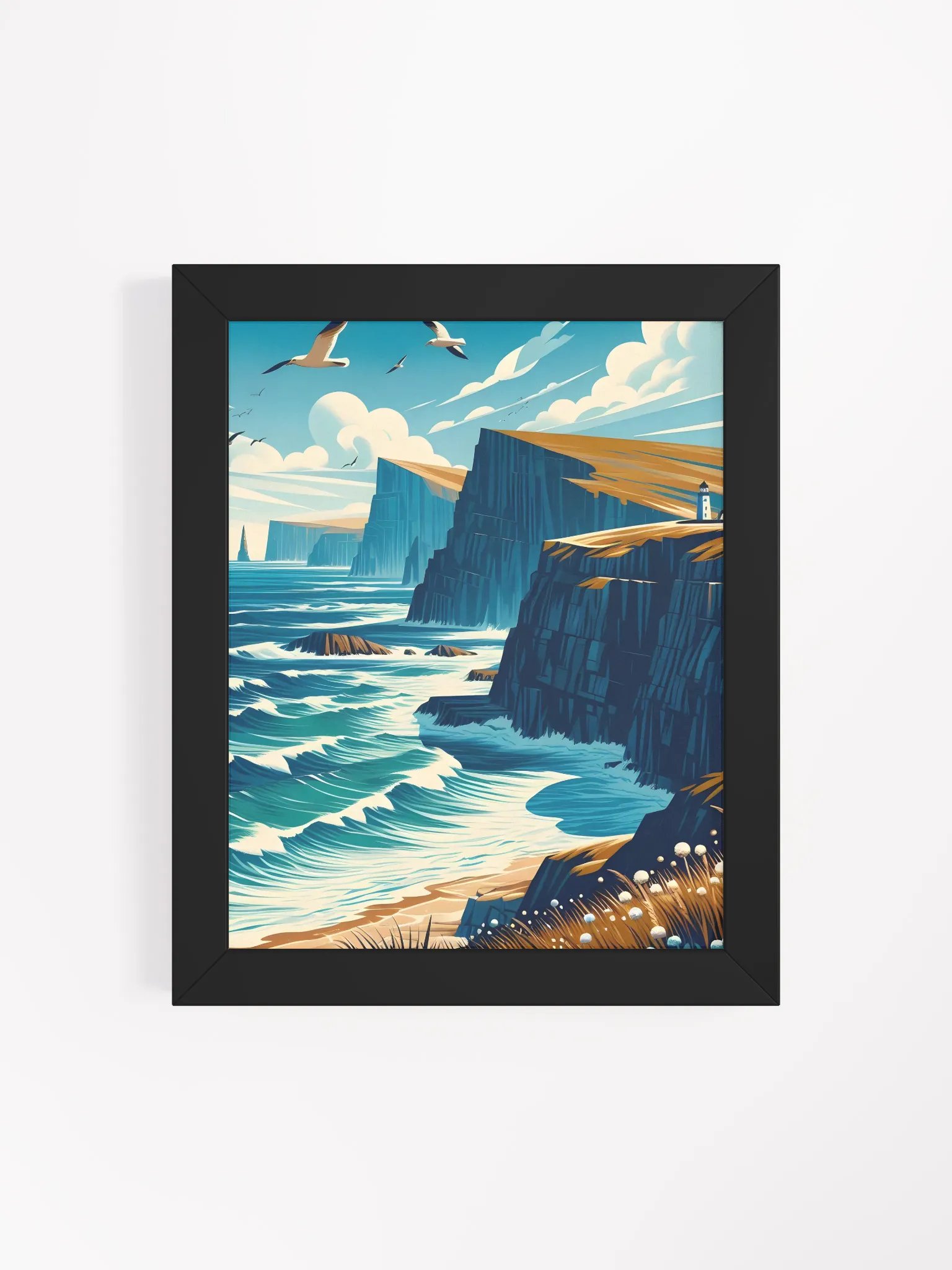 Sea Cliffs Matte Poster In Frame product image (79)