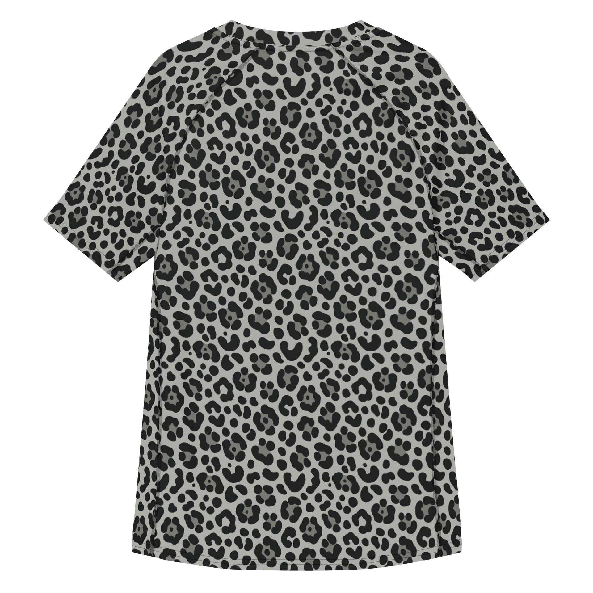 Bold Black Leopard Print Men's Rash Guard product image (2)