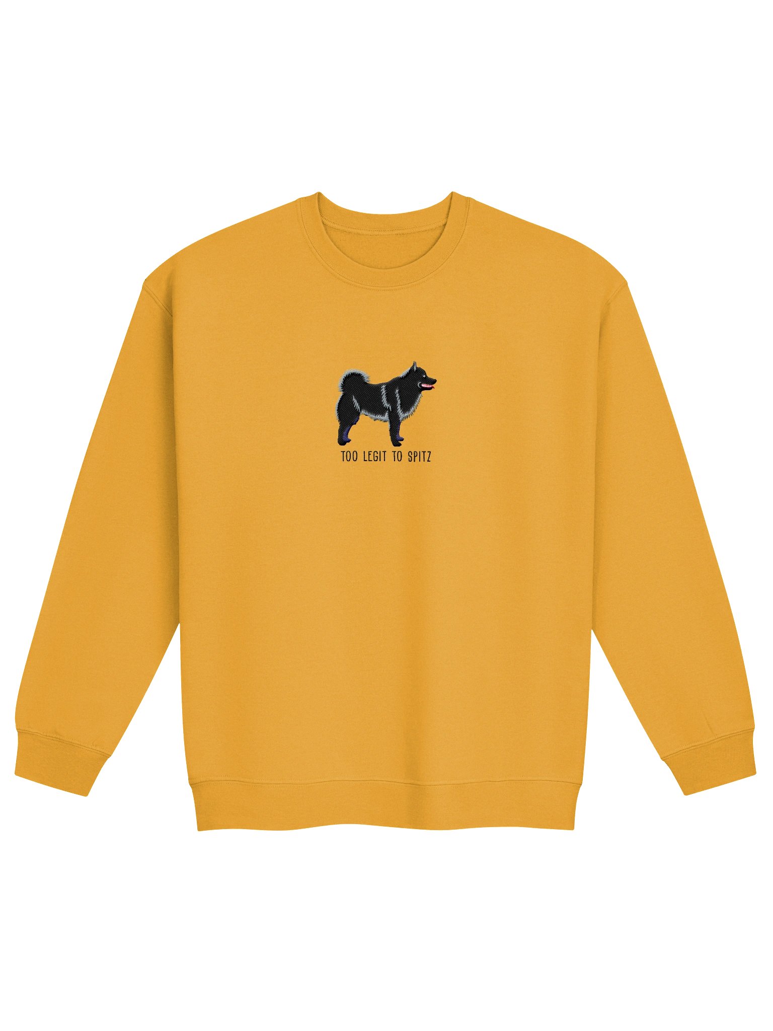 Too Legit to Spitz Sweatshirt (Embroidered) of a Schipperke(Black) product image (4)