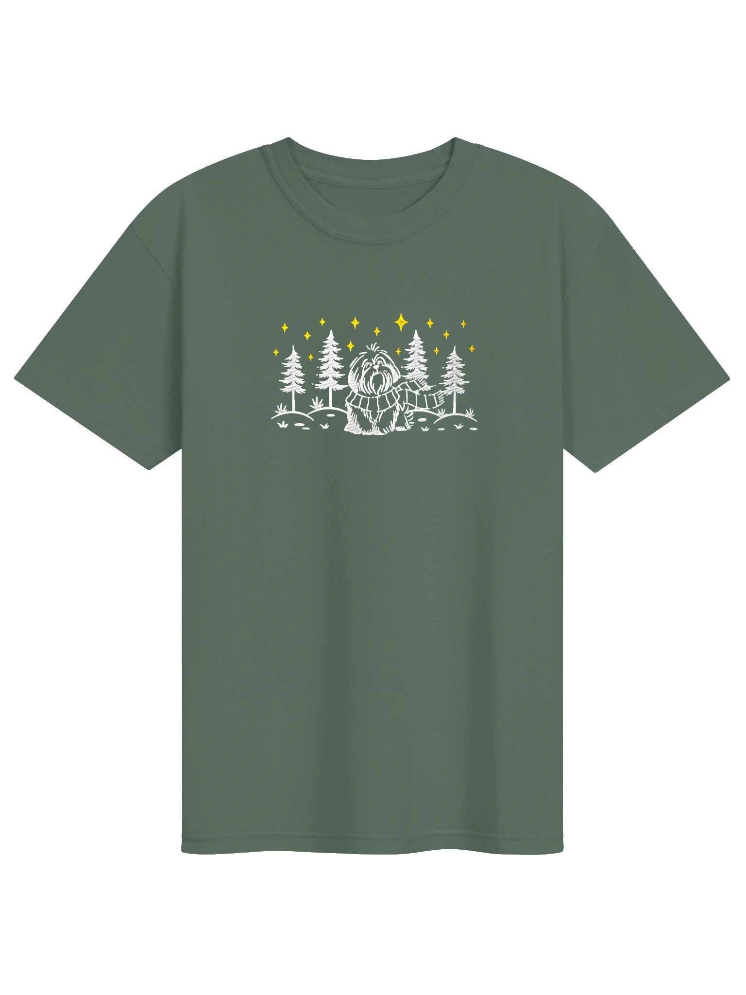 Havanese Winter/Christmas Line Art Design Embroidered T-Shirt product image (9)