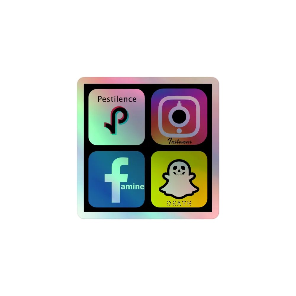 4 apps of the Apocalypse Holo Sticker product image (1)