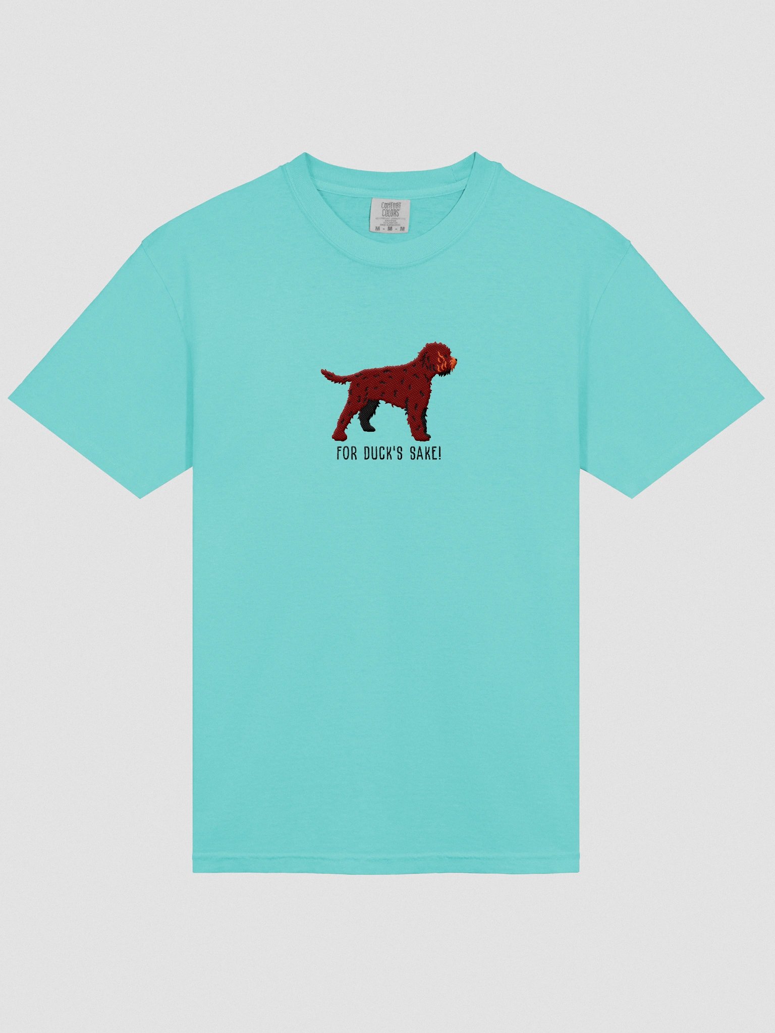 For Duck's Sake! T-Shirt(Embroidered) of a Lagotto Romagnolo(Liver) product image (6)