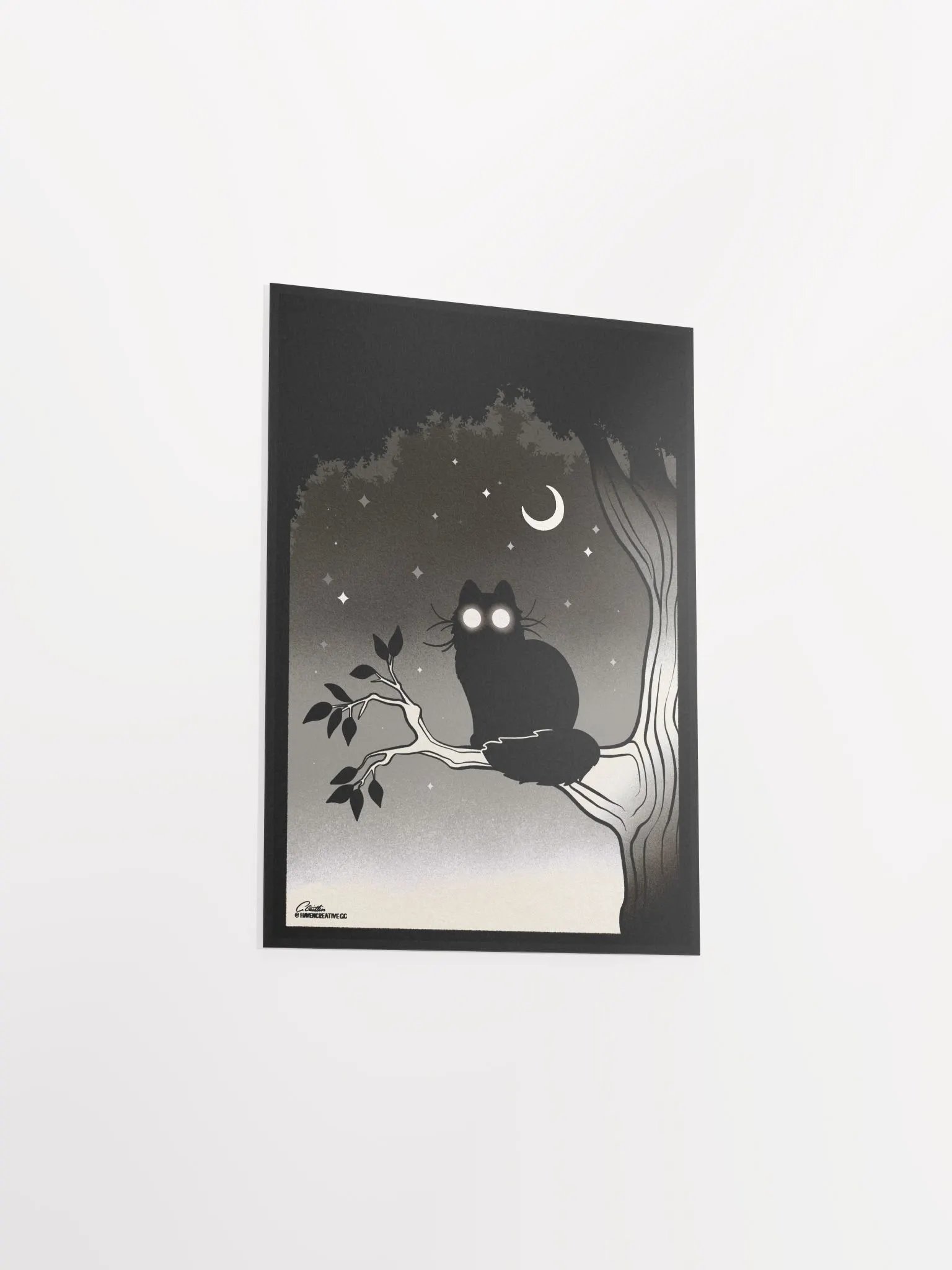 "Moonlit Cat Silhouette" Poster product image (3)