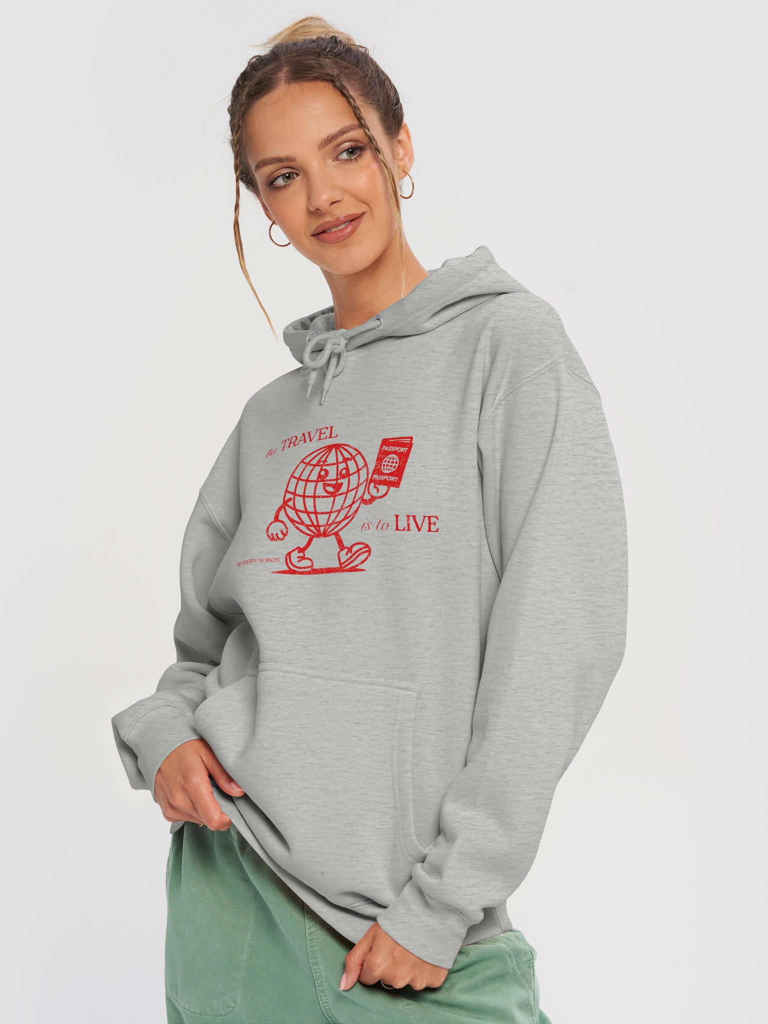 Happy World (Red) Hoodie product image (7)